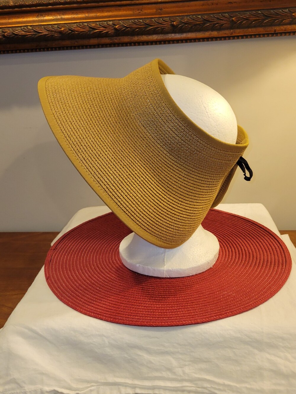 🏖EUC~ Wide Brim Straw Visor Hat
